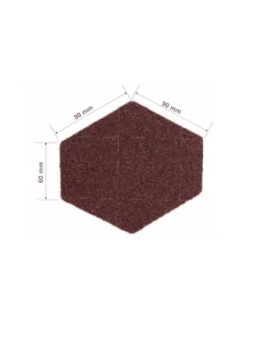 Rock metal cumbrera recta café 0.38ML