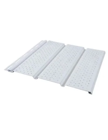 Panel Alero Perforado Terra Blanco - 3.80x0.30 - Materiales de Confianza para Proyectos Exigentes
